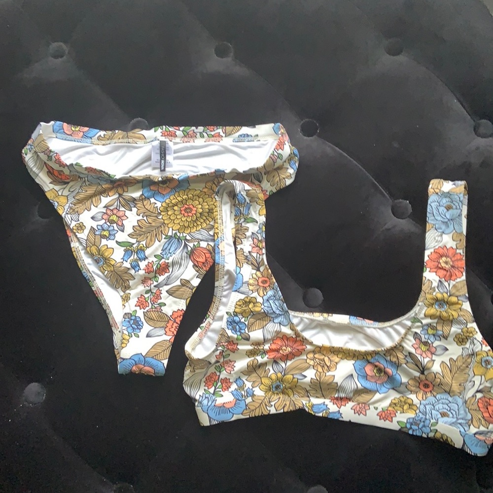 Two piece bandeau swim suit
